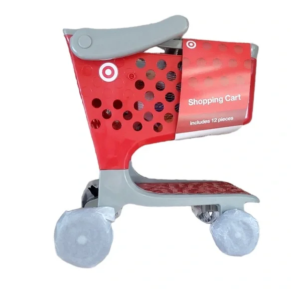 Target Toy Shopping Cart Red Kids Toddler 12 Piece Set - Picture 3 of 9